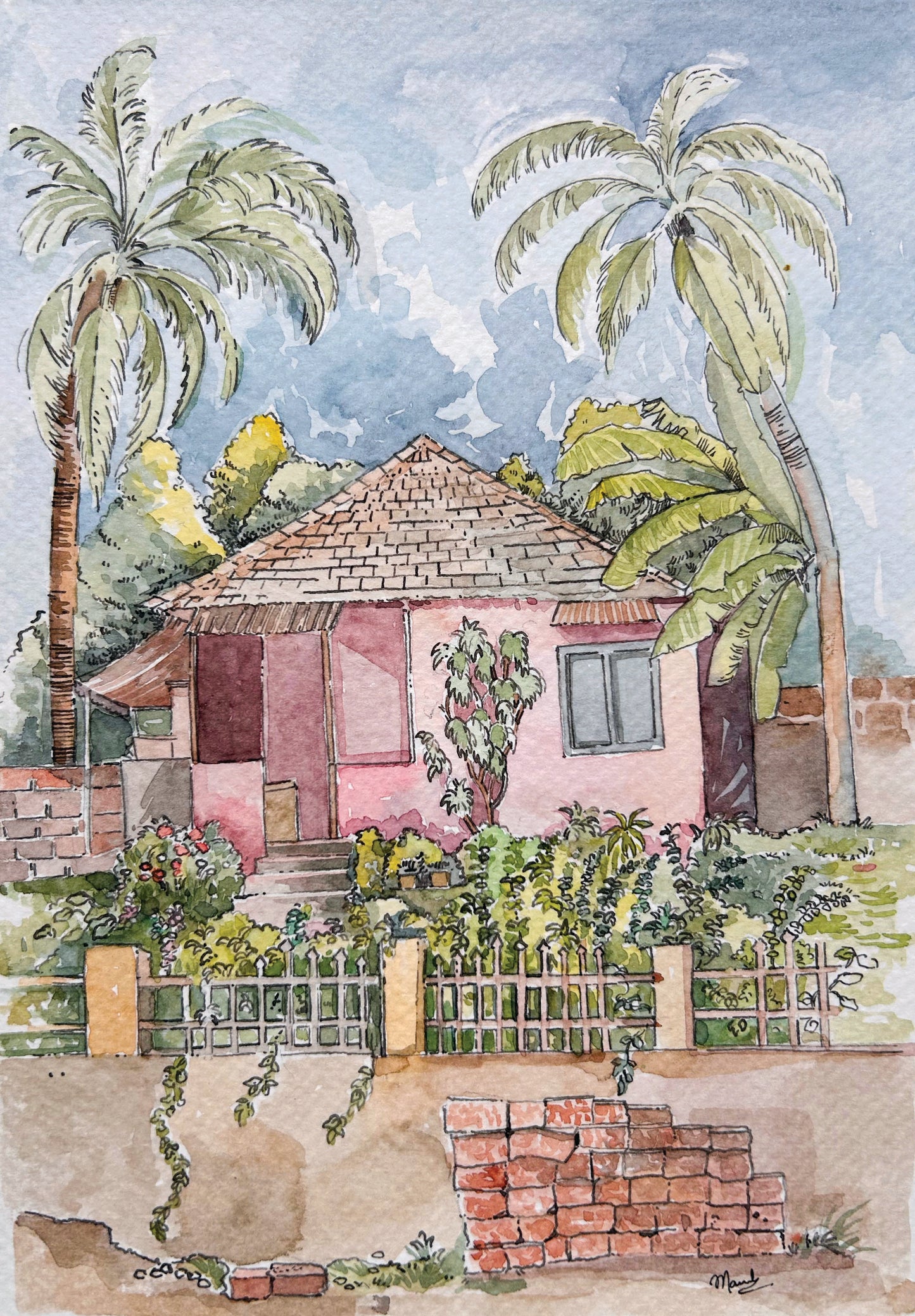 Old Goan pink House