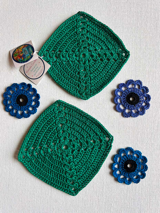 Square teal Coasters