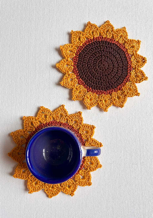 Sunflowers Ochre Coasters