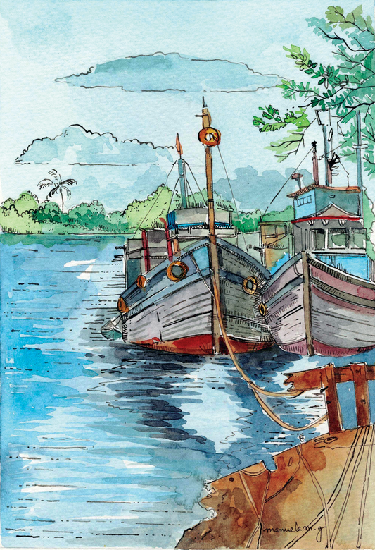 Boat on a river