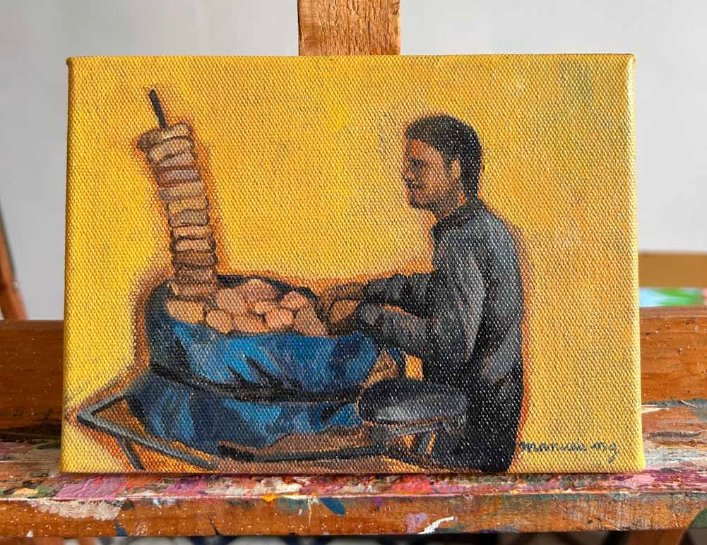 Padeiro Goa,  7” x 5”  Acrylic on canvas