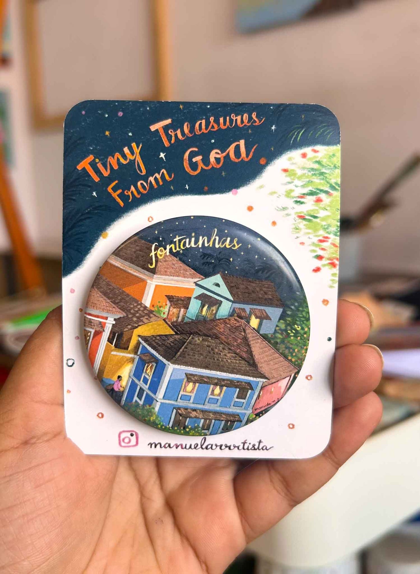 Fontainhas Fridge Magnet