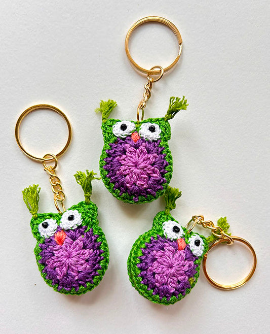 Owl Crochet Keychain
